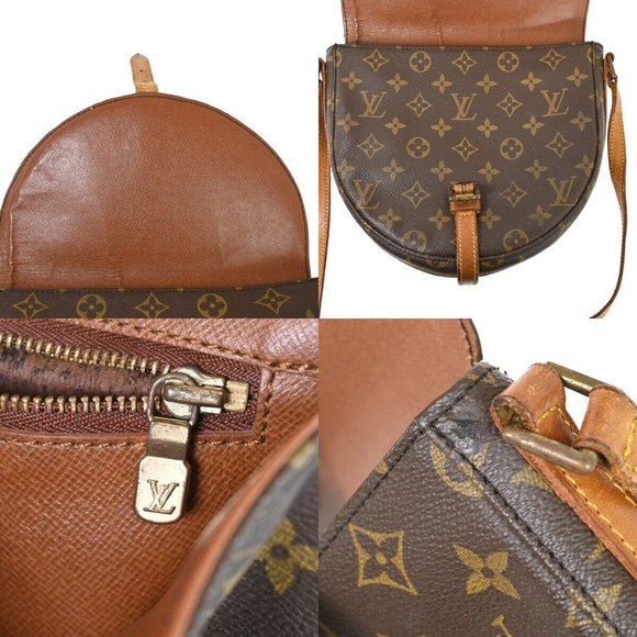LOUIS VUITTON Chantilly MM Shoulder Bag Monogram Leather Brown M51233 30HB686 - Picture 11 of 16